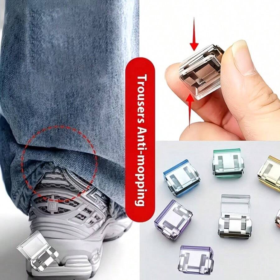1/10/15 chiếc kẹp khóa kéo ẩn, có thể rút ngắn chiều dài ống quần, ngăn quần bị kéo lê trên mặt đất. Cơ chế kẹp ống quần ẩn, không cần may, sử dụng kẹp mép cuộn để ngăn quần bị kéo lê. /Kẹp /Kẹp túi /Phụ kiện hồ bơi