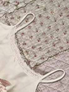 Top de tirantes casual de mujer con patchwork de encaje y rayas - Multicolor 5 - Ver 3