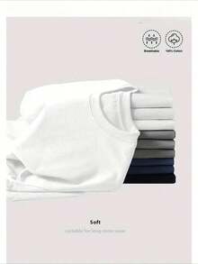 Matching Couple T-Shirts 'I HAVE EVERYTHING I NEED/I AM EVERYTHING' - 1 Piece Crew Neck Couple T-Shirt, Valentine's Day Gift For Husbands, Anniversary Sets For Couples, Comfortable, 100% Cotton, Short Sleeve, Unisex Cotton Graphic T-Shirt. - 白色 - 查看 2
