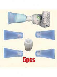 3/5/10pcs 30ml Plastic Toothpaste Tube Cleanser Adapter, Convenient Toothpaste Cleanser Refill Home Use, Toothpaste Travel Set - White - View 3