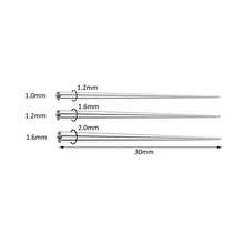 Kit de taladro de acero inoxidable 316L hipoalergénico, incluye taladro recto y curvo con rosca interna y externa, pasadores guía, herramientas de inserción y expansión para joyas de perforación de nariz, oreja, labio y ombligo en 0.8mm, 1.0mm, 1.2mm, 1.6mm - derecho - Ver 9