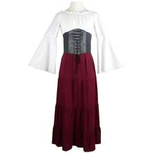 New Medieval Party Dress With Wide Sleeves And Long Sleeves, European And American Style, For Women, Renaissance And Medieval Period - Deep Purple Bell-sleeved Dress - View 10