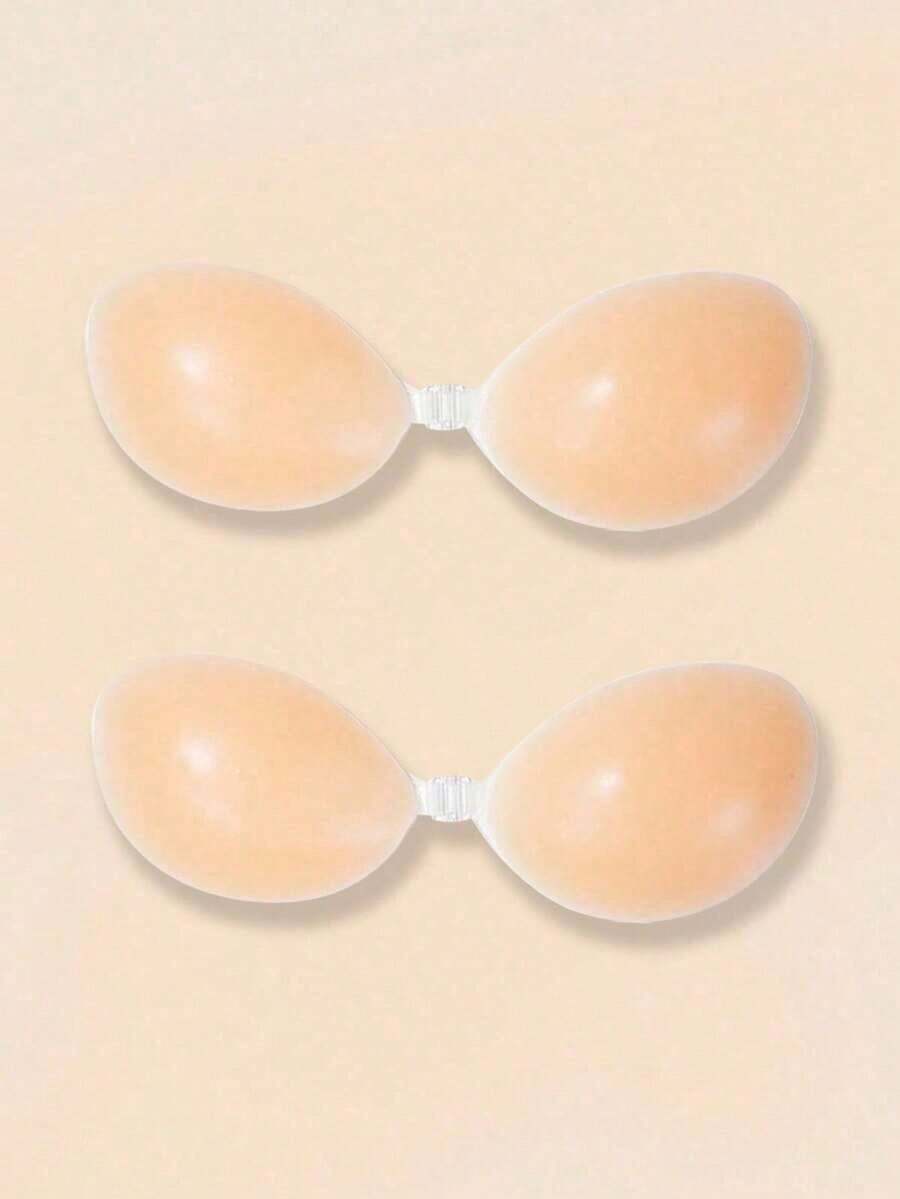 1pcs Women Strapless Silicone Invisible Bra Pads, Suitable For Spaghetti Strap Dresses And Wedding Gowns, Lift And Support Effect For Summer, Thin Breathable Invisible Bra And Double-Sided Adhesive Bra Pads, Reusable Pads, Swimsuit And Sports Bra Thickening Waterproof Bra Pads - C - 查看 1
