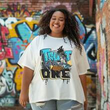 Dunkare Sneaker Match Graphic T-Shirt For Men And Women - Retro Gamma Blue 11s Streetwear | Unisex, Regular Fit, Vintage Style Y2K - 白色 - 別相信任何人滴水 - 查看 7