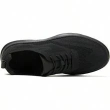 Mens Casual Dress Oxfords Shoes Fashion Mesh Work Business Walking Sneakers Comfortable Lightweight Soft Sole - 6.5 + 黑色 - 查看 4