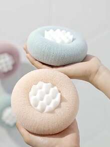 1/2pcs Bathing Sponge, Exfoliating Sponge, Massage Bath Ball, Bathing Brush Tool, Soft & Skin-Friendly, With Suction Cup, Reusable, Mother's Day Gift - Multicolor - View 7