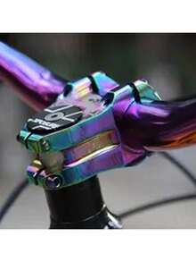 Handlebar Mounting Stem, Aluminum Alloy Riser, Ultralight Mountain Bike Short Handlebar Riser, Bicycle Handlebar Accessories. - 紫色 - 查看 4