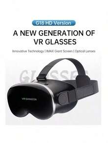 3D 4K Ultra HD VR Headset - Anti-Blue Light Battery-Free, Adjustable Ergonomic Lightweight VR Glasses, Compatible With Android/IOS Phones, Immersive Home Theater/Gaming Headset, Sturdy & Comfortable Multimedia VR Accessories - Black - View 5