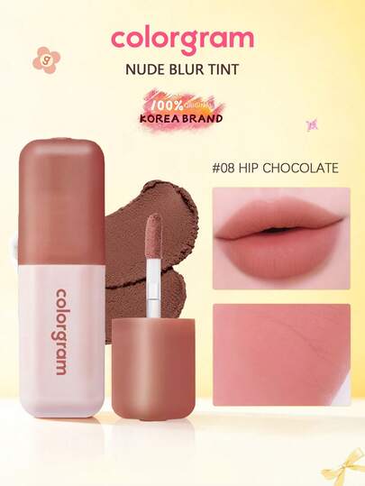 Colorgram New Mochi Blur Velvet Matte Lip Tint 08, Soft Blurring Powder Finish, High Pigment Non Drying, Lightweight Silky Mousse Texture, Lip & Cheek Dual Use, For Daily Wear, K-Beauty, Korean Makeup, Olive Young, GIFT, 5g/0.17oz