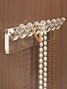 Bộ 3 giá treo trang sức 8 lỗ gắn tường, có móc treo vòng cổ, vòng tay và bông tai - Giá trưng bày chống rối, tháp đựng trang sức. - Nhiều màu - Xem 7