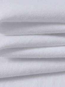 Camiseta de manga corta para hombre de verano, poliéster, estilo versátil, ajuste amplio, peso 180 gramos, 1 pieza - Blanco - Ver 5