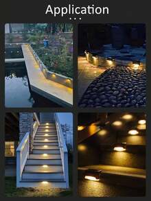 1 件/2 件/6 件户外太阳能壁灯，带 10/8 个 LED，防水，光传感器开关，非常适合花园、庭院、公园、围栏、房屋、仓库装饰万圣节圣诞节感恩节礼物 - 黑色 - 查看 4
