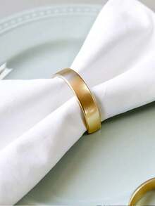 12 buah Cincin Serbet Bentuk D Warna Emas Matte, Klip Serbet Logam Setengah Lingkaran, Cocok untuk Dekorasi Meja Makan, Pesta Pernikahan, dan Paskah di Musim Gugur, Hari Thanksgiving, Natal, dan Acara Lainnya - MultiWarna - View 2
