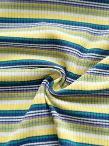 Parte superior corta ajustada con cuello de halter casual para vacaciones de mujer, verano de mujer, sin espalda, ropa de vacaciones de mujer, lunares, primavera de mujer, verano, parte superior para salir de mujer, vacaciones de mujer - Amarillo - Ver 7