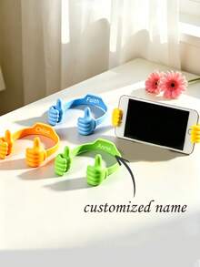 1pc Customized Thumb Like Phone Stand, Multi-Angle Phone Holder, Flexible Universal Phone Bracket, Cute Thumb Shaped Design Phone Stand - Multicolor - View 1