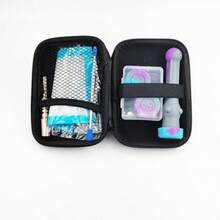 Printed Pattern Silicone Pipe Kit With Titanium Nail, Honey Collector Pipe Set, Portable Cream Container, Ideal Gift - Random Style Shipped - View 4