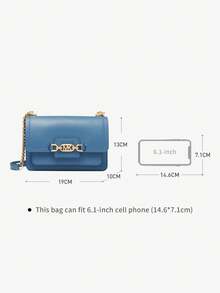 Michael Kors Bolso cruzado con solapa acolchada pequeño MK, correa ajustable - Azul - Ver 10