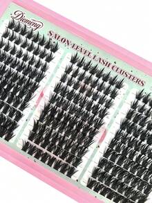 240pcs Spikes Lash Cluster Eyelash Extensions Thick Individuals Lashes 10-16mm Mega Wispy Eyelash Extension D/DD Curly Lash Extension Unique Spiky Cluster Individuals Fairy Cluster Lashes Mink Lash Extension DIY At Home - D - 查看 2