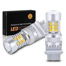 2 bóng đèn LED ô tô 7443 3157 1157, bóng đèn LED trắng vàng 28SMD, đèn CanBus, đèn xi nhan lùi, phụ tùng ô tô - 28smd - Xem 11