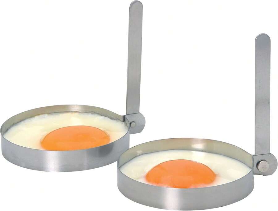 Egg & Pancake Rings - Silver - View 1