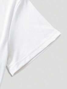 SimpieAndVersatileDesignCamiseta suelta de verano con estampado divertido de perroCottonT-Shirt - Blanco - Ver 4