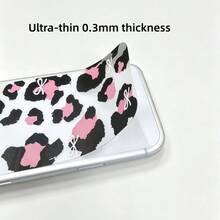 Bộ 2 món (1 bộ sticker, 1 ốp lưng điện thoại trong suốt) Hình dán camera nơ 3D in họa tiết da báo hồng đen dễ thương, tương thích với ốp lưng PET bảo vệ điện thoại Ione 17 Pro/17 Pro Mx, kèm ốp lưng acrylic chống cong vênh, bộ combo hoàn hảo, món quà tuyệt vời cho bạn thân, sự lựa chọn lý tưởng. - Nhiều màu - Xem 8