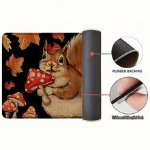 1pc Squirrel Pattern Printed Linen Kitchen Rug, Doormat, Bath Mat, Hallway Mat, 3D Printed Rectangle Carpet For Living Room, Bedroom, Corridor, Bathroom, Laundry Room - Polyester Rug For Indoor And Outdoor Home Decor - Multicolor - View 8