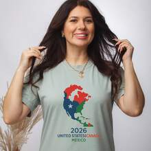 Nueva camiseta unisex de algodón puro, estilo casual, holgada, de cuello redondo, para la Copa Mundial 2026. - Negro - Ver 7