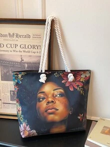 Large Capacity Handbag For Women, New Arrival Minimalist Commuting Shoulder Tote Bag - Multicolor - View 6