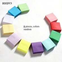 200pcs Colorful Square Sticky Notes, High Adhesive Paper Memo Pads, Removable Mini Sticky Notes (Random Colors), Small Square Tear-Off Notepad, Compact Design Suitable For Office/School/Home Use - one-size - View 12