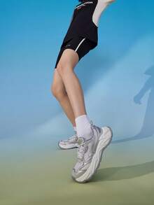 CAMEL CROWN Zapatillas de mujer, zapatos antideslizantes, zapatos femeninos transpirables, zapatillas retro de plataforma y suela gruesa - Blanco gris plata claro - Ver 3