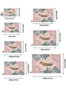 1PC Rug, Carpet, Area Rug, Door Mat, European & American Vintage Persian Jungle Tiger Totem Outdoor Rug, Suitable For Entryway, Balcony, Garden, Outdoor, Patio, Living Room, All-Season Soft Machine Washable Rug Mat, Home Decor - Multicolor 1 - View 4