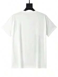 Women's Modern, Casual T-Shirt, Perfect For Parties And Lounging At Home, 100% Cotton, Loose Fit. Vintage Graphic T-Shirt For Women, "MORE LOVE PLEASE!" - Lightweight (180g), Short Sleeves, Crew Neck, Casual Style, With Leopard Print Details, Machine Washable. Fashion - 白色的 - 查看 3