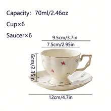 5件套欧式茶壶茶杯碟套装,咖啡杯碟套装 - 彩色 - 查看 15