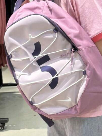  Ba lô Nike Air 21L siêu dày, quai đeo vai có thể điều chỉnh, thoải mái và dễ mang theo, làm từ chất liệu polyester, kiểu dáng thông thường, unisex, kiểu dáng đôi, màu mận hồng.