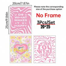 1/3件套帆布墙画海报，适用于房间家居装饰，美观实用，可选画框，可用于房间装饰、卧室装饰、婴儿房装饰、客厅装饰、办公室装饰等。“做让你快乐的事”墙画 - 彩色 - 查看 15