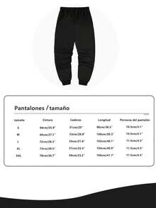 UPTPT | Men's | 1 Piece | Local Shipping |

Men's Drawstring Jogging Pants, Solid Color, Spring/Autumn, Men's Spring/Autumn Tracksuit Bottoms - Black - View 3