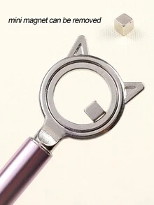 1件貓耳磁性美甲工具，適用於法式、寬、弧形、圓形、黑洞貓眼設計磁性貓眼指甲油工具，黑色/粉色/銀色磁性棒，美甲沙龍DIY用品 - 彩色 - 查看 8