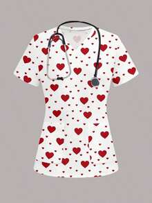 Top de pijama con estampado de dibujos animados para mujer - Multicolor 5 - Ver 4