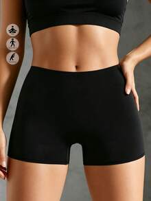 Runway Rest Women's Tummy Control Padded Butt Lifter Shaping Shorts Removable Padded Boxer Briefs - Black - View 2