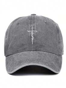 Mũ lưỡi trai phong cách đường phố unisex với biểu tượng chữ thập và chữ cái kết hợp. - A - Xem 8