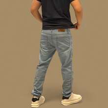 Men's Slim Fit Premium Denim Jeans With Elastane Lycra - 藍色細節 - 查看 3
