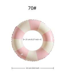 1 pieza Flotador inflable de piscina con forma de anillo de natación a cuadros rosa - Multicolor - Ver 9