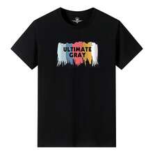 Camiseta de punto informal de manga corta para mujer con un ligero toque elástico, perfecta para un look relajado de diario. - Negro - Ver 1