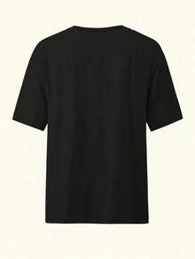 Camiseta personalizada para fiesta individual, estilo retro de hip-hop de los 90, parte superior para despedida de soltera, camiseta de regalo para dama de honor, parte superior de recuerdo de boda, camiseta personalizada con foto vintage, camiseta personalizada para novia, ropa de moda, fresca, minimalista, sencilla para vacaciones de verano en negro - Negro - Ver 6