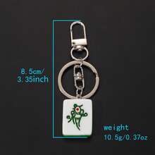 1 pieza Accesorio colgante de ficha de mahjong estilo chino - Adecuado para bolsos, llaves, teléfonos - Multicolor - Ver 7