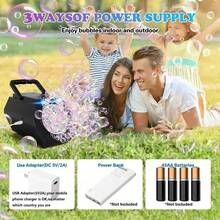 KENOKAY Máquina de burbujas clásica de plástico negro y blanco con 20 varillas giratorias, flujo de burbujas suave y denso, excelente para fiestas interiores/exteriores, relajación, regalo de Navidad, niños, cumpleaños - Multicolor - Ver 6