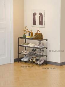 Multi-Tier Shoe Storage Rack, Freestanding Shoe Organizer, Easy To Assemble Shoe Rack Suitable For Rental House, Entryway, Hallway, Bedroom, Bathroom, Office, Living Room, School Dorm, Simple Storage Shelf, Portable Shoe Rack - Multicolor - View 9