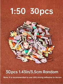 10/20/30/50 peças Modelos de Miniaturas Pintadas em ABS na Escala 1:50, Figuras em Pé e Sentadas com Cadeiras de 3,5cm/1,43in, Adequadas para Kits 3D, Estações de Trem, Museus, Arquitetura e Exibições de Paisagem, Fáceis de Armazenar, Mini Cenas, Decoração de Jardim, Mini Museus e Presentes de Hobby, 14+ Anos - 1:50 - Visão 18
