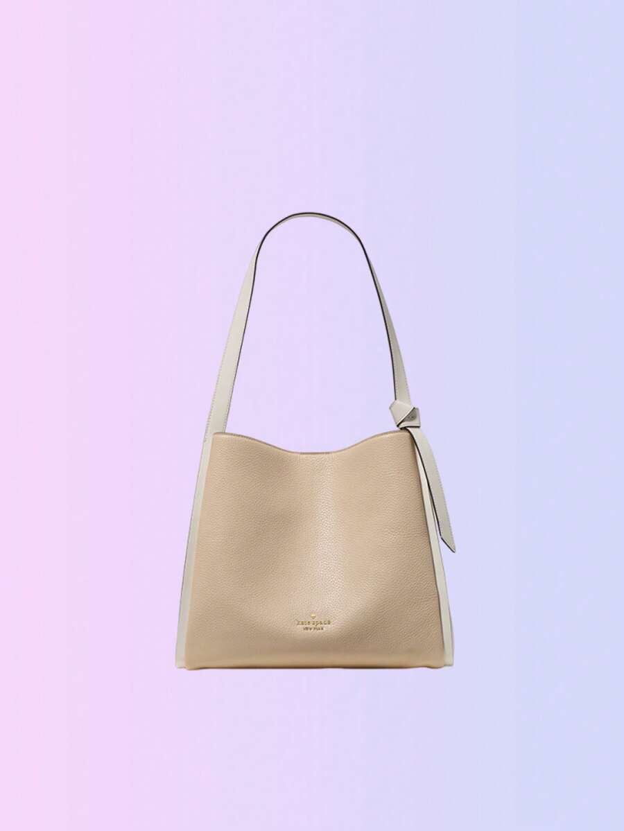 Kate Spade KS KNOTT Large Capacity Satchel Purses For Women Crossbody Bag - Apricot - View 1